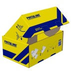 Scatola spedizioni Postal Box  - L - 40 x 27 x 17 cm - giallo/blu - Blasetti
