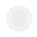 Sottotorta decorativi in carta bianca - diametro 27 cm - conf. 6 pezzi