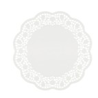 Sottotorta decorativi in carta bianca - diametro 30 cm - conf. 12 pezzi