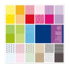 Carta Scarpbooking Vichy - 30,5 x 30,5 cm - 180 gr/m2 - colori assortiti - DECO - conf. 30 fogli