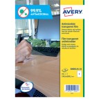 Adesivo antimicrobico - poliestere trasparente - 1 etichetta per foglio - Avery - conf. 10 fogli A4