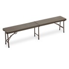 Panca pieghevole - in HDPE - 44 x 30 x 183 cm - noce - Garden Friend