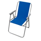 Sedia pieghevole Relax - 76 x 47 x 53 cm - acciaio verniciato/PVC - blu - Garden Friend