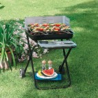 Barbecue Clic Clac - pieghevole - 84 x 60 x 80 cm - acciaio - nero - Garden Friend