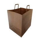 Shoppers Flat maxi - 36 x 30 x 36 cm - carta kraft - avana - Mainetti Bags - conf. 150 pezzi