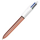 Penna a sfera a scatto 4 colori Rose - 1,0 mm - Bic® - scatola 12 pezzi