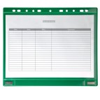 Buste forate - per supporti magnetici ad anelli - A4 - verde - Djois - conf. 5 pezzi