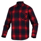 Camicia da lavoro Ruby - flanella di cotone - tg. L - rosso / nero - Deltaplus