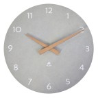 Orologio da parete HorMilena - D 30 cm - grigio chiaro / legno - Alba