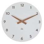 Orologio da parete HorMilena - D 30 cm - bianco / legno - Alba