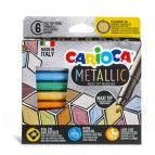 Pennarelli Maxi Metallic - colori assortiti - Carioca - scatola 6 pezzi