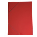 Cartella con elastico 71LD - cartoncino plast. - 70 x 100 cm - rosso - Cart. Garda