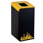 Gettacarte Rubik Evo - per raccolta differenziata - 80 L - giallo - Medial International