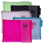 Astuccio zip - nylon - 29 x 22,3 cm - colori assortiti - Apli
