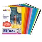 Busta di carta Bristol - 50 x 70 cm - colori assortiti - 15 fogli - Deco