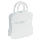 Portariviste - Shopper - acciaio verniciato - bianco - King Collection