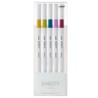 Fineliner Emott - tratto 0.4 mm - colori assortiti retrO' - Uni Mitsubishi - conf. 5 pezzi