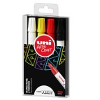 Marcatore Paint PX20 - punta conica 2,8 mm - colori assortiti - Uni Mitsubishi - astuccio 4 pezzi