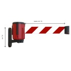 Kit testina Rondo Tensa - nastro estensibile 10 mt - rosso / bianco - con fissaggio magnetico - Studio T