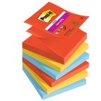 Blocco Post it  Super Sticky Z Notes - R330-6SS-PLAY - 76 x 76 mm - colori Playful - 90 fogli - Post it  - conf. 6 pezzi