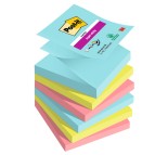 Blocco Post it® Super Sticky Z Notes - R330-6SS-COS - 76 x 76 mm - colori Cosmic - 90 fogli - Post it® - conf. 6 pezzi