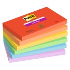 Blocco Post it  Super Sticky - 655-6SS-PLAY - 76 x 127 mm - colori Playful - 90 fogli - Post it  - conf. 6 pezzi