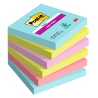 Blocco Post it  Super Sticky - 654-6SS-COS - 76 x 76 mm - colori Cosmic - 90 fogli - Post it  - conf. 6 pezzi