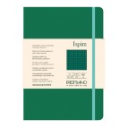 Taccuino Ispira - con elastico - copertina flessibile - A5 - 96 fogli - puntinato - verde - Fabriano