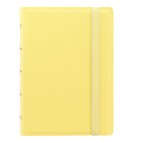 Notebook Pocket - con elastico - copertina similpelle - 144 x 105 mm - 56 pagine - a righe - giallo limone - Filofax