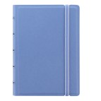 Notebook Pocket - con elastico - copertina similpelle - 144 x 105 mm - 56 pagine - a righe - blu pastello - Filofax
