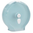 Dispenser per carta igienica Maxi Jumbo - 370 x 130 x 130 mm - bianco / azzurro - Replast
