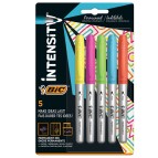 Marcatore Intensity Rainbow - indelebile - punta tonda - colori assortiti - Bic - conf. 5 pezzi