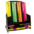 Righelli - 16 cm - colori assortiti fluo - Arda - display 32 pezzi