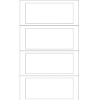 Etichette adesive a modulo continuo TT951-2 - in carta - corsia singola - permanenti - 140 x 60 mm - 4 et/fg - 100 fogli - bianco - Markin
