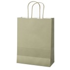 Shopper Twisted - maniglie cordino - 26 x 11 x 34,5 cm - carta kraft - salvia - Mainetti Bags - conf. 25 pezzi