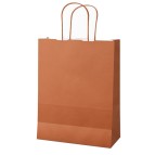 Shopper Twisted - maniglie cordino - 22 x 10 x 29 cm - carta kraft - terracotta - Mainetti Bags - conf. 25 pezzi