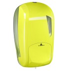Dispenser per sapone liquido Skin - 232 x 114 x 124 mm - capacitA' 1 L - giallo fluo - Mar Plast