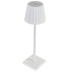 Lampada da tavolo - a led - 10 x 10 x 38 cm - alluminio/pmma - bianco - King Collection