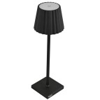 Lampada da tavolo - a led - 10 x 10 x 38 cm - alluminio/pmma - nero - King Collection