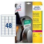 Etichette adesive - permanenti - per stampanti laser - 45,7 x 21,2 mm - 48 et/fg - 10 fogli - polietilene - bianco - Avery