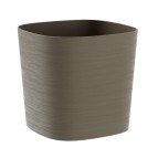 Vaso quadrato Capri - 13 L - sabbia - TeraPlast