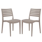 Sedia Firenze - 49 x 51 x 80 cm - polipropilene - juta - Grandsoleil - conf. 2 pezzi