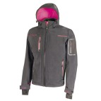 Giacca Softshell donna Space Lady - taglia L - grigio/fucsia - U-power