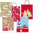 Shopper natale - 36 x 12 x 46 cm - fantasie assortite - Sadoch