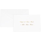 Biglietto natale con busta - 9 x 14 cm - stampa oro - bianco - Sadoch
