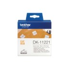 Brother - Rotolo 1000 Etichette quadrate 23 x 23 mm - Nero/Bianco - DK-11221