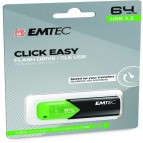 Emtec - Memoria USB B110 USB 3.2 ClickEasy - verde - ECMMD64GB113 - 64 GB