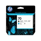 Hp - Testina di stampa - 70 - Nero opaco / Ciano - C9404A - 130ml