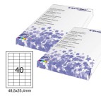 Etichette adesive - permanenti - 48,5 x 25,4 mm - 40 et/fg - 100 fogli A4 - bianco - Starline