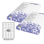 Etichetta adesiva - permanente - 48,5x25,4 mm - 40 etichette per foglio - bianco - Starline - conf. 100 fogli A4